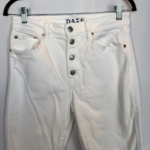 Daze Denim Moneymaker High Rise Vintage Skinny Jeans Porcelain White Size 29 - Picture 2 of 7
